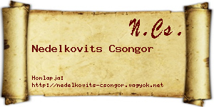 Nedelkovits Csongor névjegykártya
